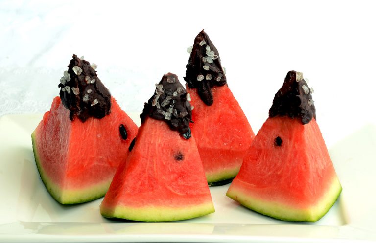 Melone mit Schokolade