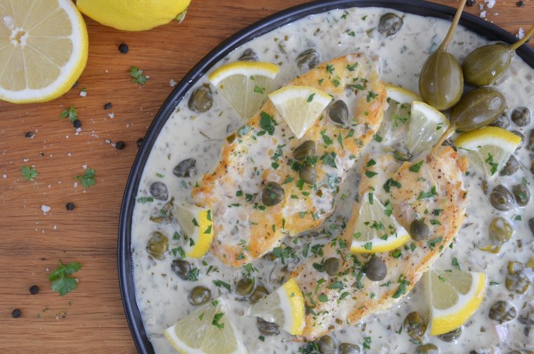 Hähnchen-Piccata mit Zitrone und Kapern