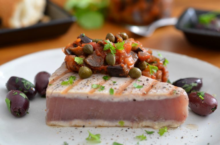Thunfischsteaks mit Caponata