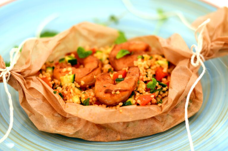 Couscous Scampi Päckchen