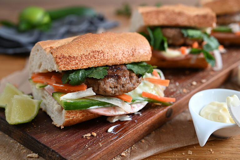 Bánh mì Rezept mit Bun Cha-Frikadellen