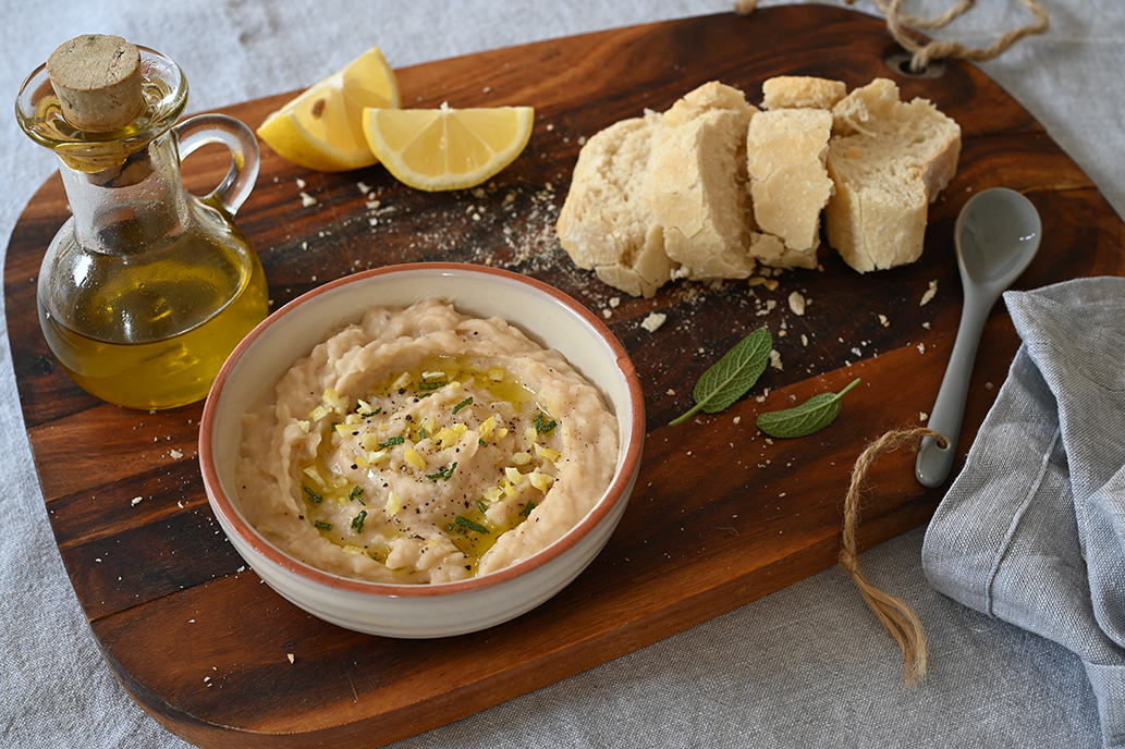 Bohnencreme mit Salzzitronen I Als Dip oder als Pastasoße