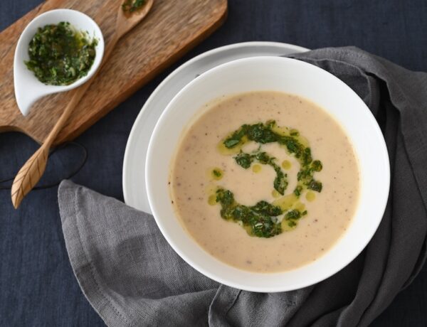 Geröstete Blumenkohlsuppe aus dem Ofen