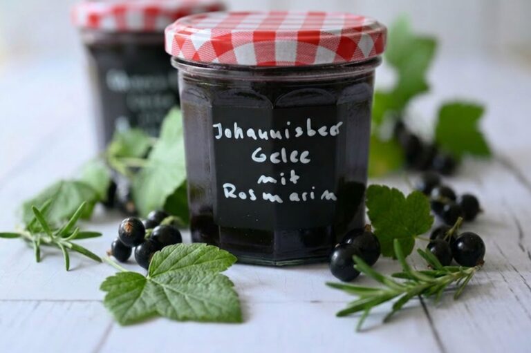 Schwarzes Johannisbeergelee mit Rosmarin | einfach & aromatisch