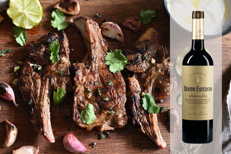 Marinierte Lammkoteletts & Rioja Reserva